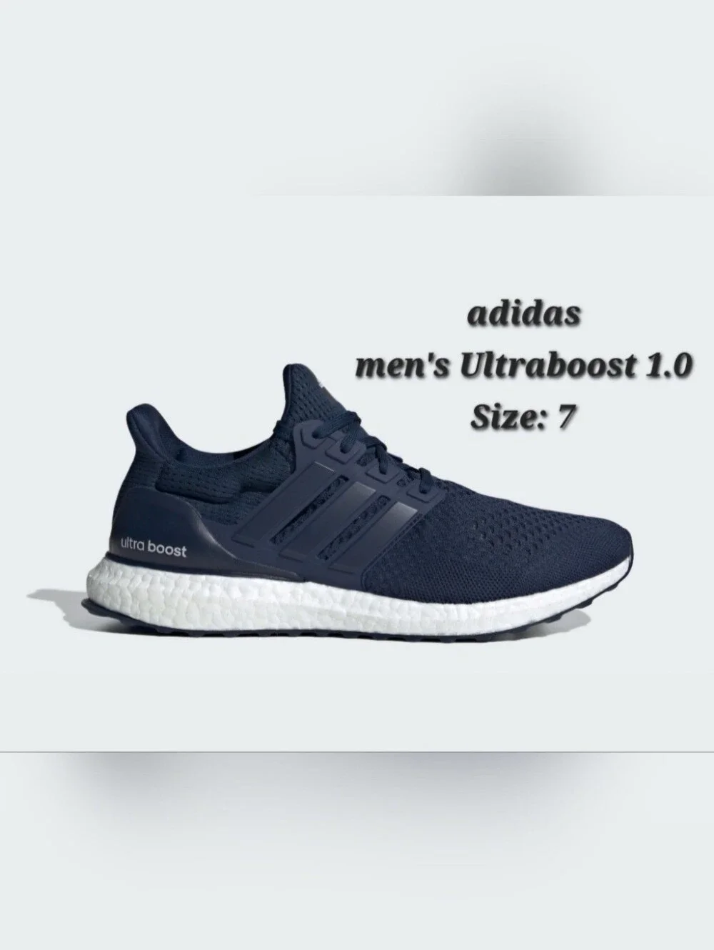 Adidas Ultraboost 1.0 Shadow Navy Men's Running Shoes ID5935 Size 7 NEW